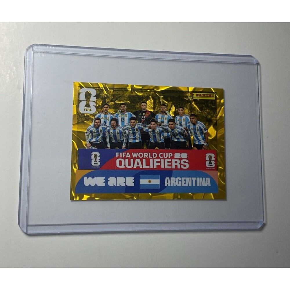 2026 panini fifa world cup sticker Argentina Team Gold Crumple